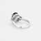 Bague 56 Bague en or blanc 18K avec tanzanite et diamants 58 Facettes