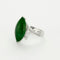 Bague 56 Bague en or blanc 18K sertie de jade et diamants 58 Facettes