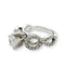 Bague 54 Trio d'Infinité - Bague interchangeable en or blanc avec diamants, rubis et saphirs 58 Facettes