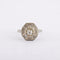Bague 52 Bague Art déco octogonale en or gris et platine aux diamants 58 Facettes