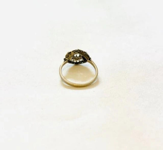 Bague 54 Bague Art déco en or gris 18 carats et platine, diamants 58 Facettes