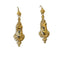 Boucles d'oreilles Pendants d'oreilles anciens en or jaune 18 carats émaillés 58 Facettes