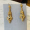 Boucles d'oreilles Pendants d'oreilles anciens en or jaune 18 carats émaillés 58 Facettes