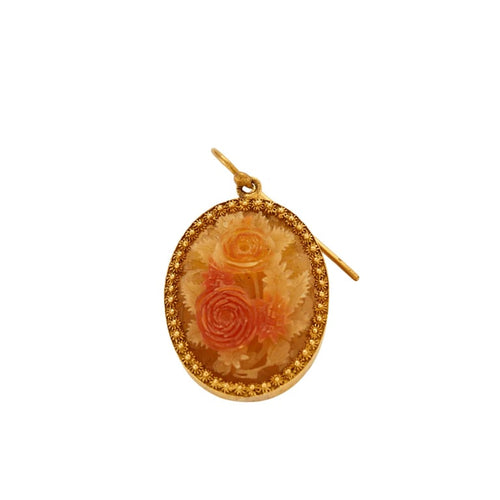 Boucles d'oreilles Boucles d’oreilles pendantes sculptées en or 14 carats et cornaline 58 Facettes