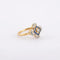 Bague 55.5 Bague quadrilobée - Saphirs et diamants en or jaune 18 carats 58 Facettes