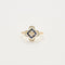 Bague 55.5 Bague quadrilobée - Saphirs et diamants en or jaune 18 carats 58 Facettes