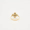 Bague 55.5 Bague quadrilobée - Saphirs et diamants en or jaune 18 carats 58 Facettes