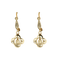Boucles d'oreilles Pendants d’oreilles polylobés vers 1900 en or jaune et blanc 18 carats 58 Facettes