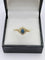 Bague 57 Bague tourbillon en or 18k, saphir et diamants 58 Facettes