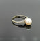 Bague 55 Bague vintage en or gris 18k, perle de culture et diamants 58 Facettes