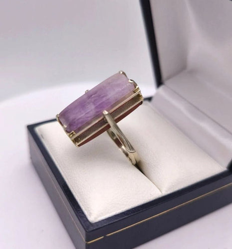 Bague 55 Bague réversible vintage en or gris 18K, améthyste et cornaline 58 Facettes