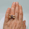 Bague 51 Bague tank nœud vintage en or 18k et rubis 58 Facettes