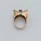Bague 51 Bague tank nœud vintage en or 18k et rubis 58 Facettes
