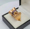 Bague 51 Bague tank nœud vintage en or 18k et rubis 58 Facettes