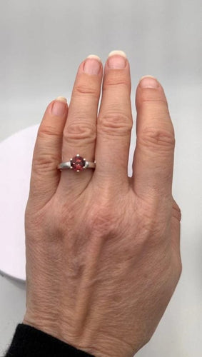 Bague 55 Solitaire - Bague en or gris 18K au spinelle rose 58 Facettes
