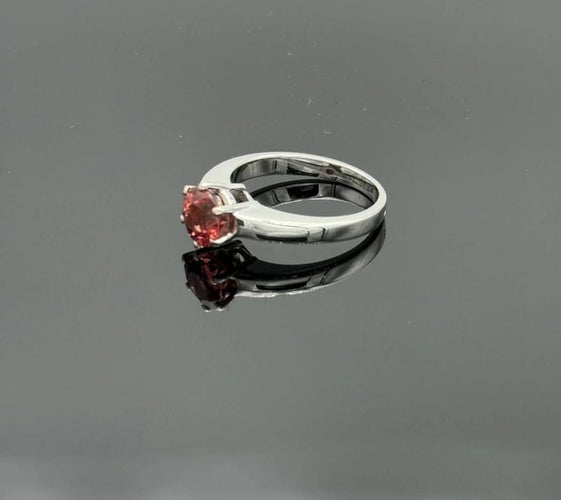 Bague 55 Solitaire - Bague en or gris 18K au spinelle rose 58 Facettes