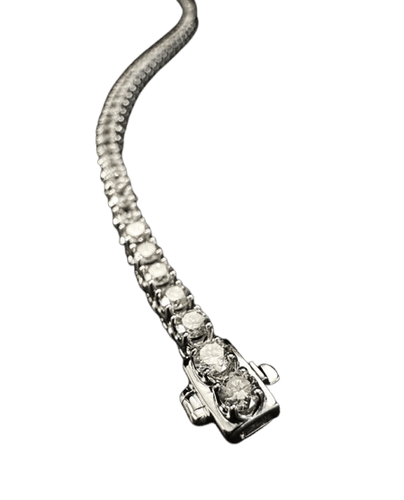 Bracelet Bracelet tennis en or blanc 18 carats et diamants 58 Facettes