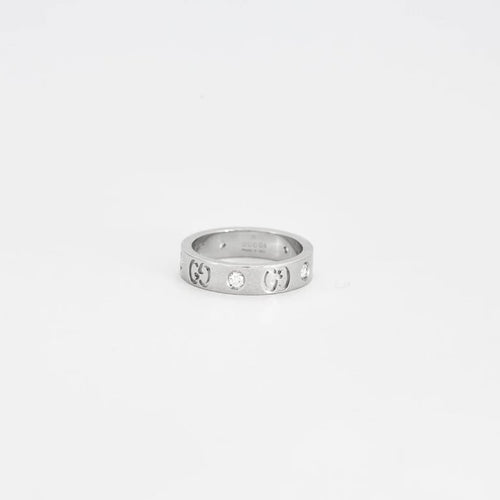 Bague 46 Gucci Icon - Bague en or gris 18K et diamants 58 Facettes GAW14