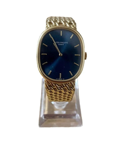 Montre Patek Philippe Ellipse - Montre en or jaune 750/1000 cadran bleu 58 Facettes