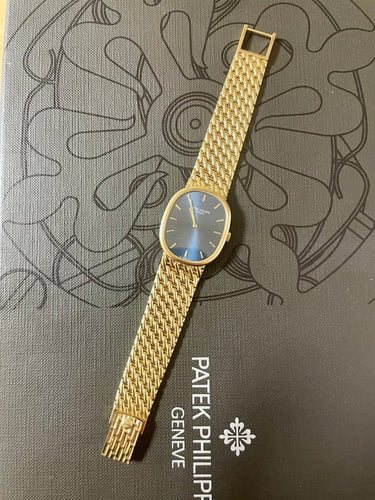 Montre Patek Philippe Ellipse - Montre en or jaune 750/1000 cadran bleu 58 Facettes