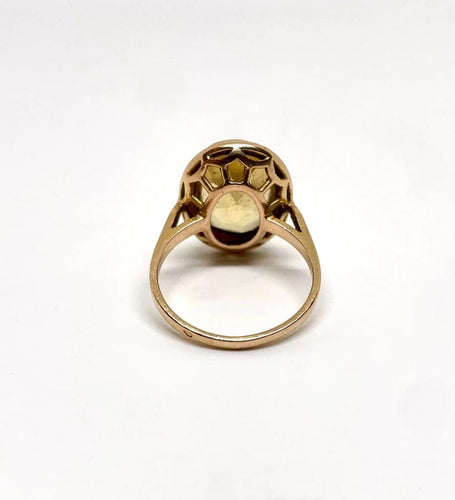 Bague 53 Bague cocktail en or jaune 750 avec citrine ovale 8,5 ct 58 Facettes