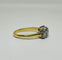 Bague 55 Bague en or jaune 750, 5 diamants 1,15 ct 58 Facettes