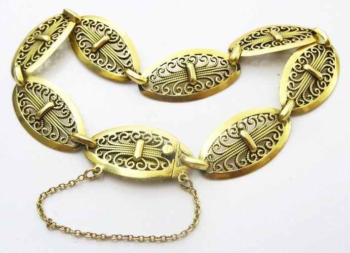 Bracelet Bracelet vintage en filigrane en or 18 carats 58 Facettes