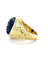 Bague 53 Bague homme en or jaune 18 carats avec saphir cabochon 58 Facettes
