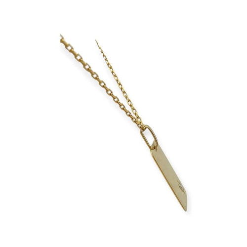 Pendentif Pendentif plaque en or jaune 750/1000 et diamant rond 0,05 ct 58 Facettes 330089746