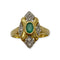 Bague 52 Bague ancienne en or jaune 18k avec émeraude et diamants 58 Facettes 330091854