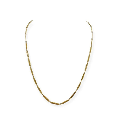Collier Collier - Maille alternée travaillée en or jaune 18K 58 Facettes 330091924