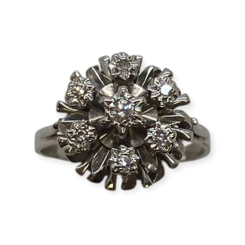 Bague 56 Bague chou en or blanc 18K et diamants 58 Facettes 330089238