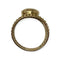 Bague 60 Bague double anneau à cabochon central en or jaune 18k 58 Facettes 330088787