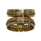 Bague 60 Bague double anneau à cabochon central en or jaune 18k 58 Facettes 330088787
