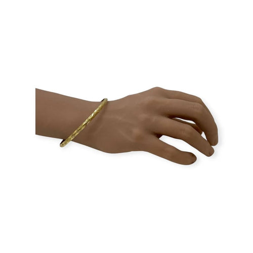 Bracelet Jonc ciselé - Bracelet en or jaune 18k 58 Facettes 330088788