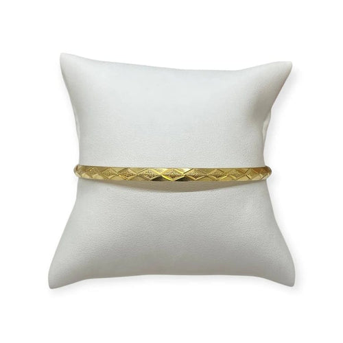 Bracelet Jonc ciselé - Bracelet en or jaune 18k 58 Facettes 330088788