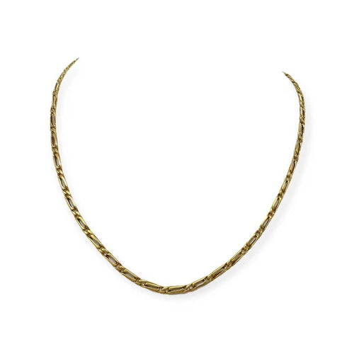 Collier Collier maille Figaro en or jaune 750 58 Facettes 330084162