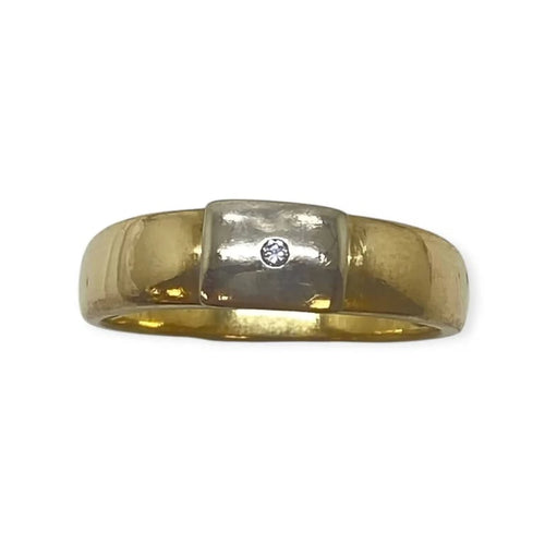 Bague 63 Bague deux ors en or blanc et or jaune 18K avec diamant 58 Facettes 330088312