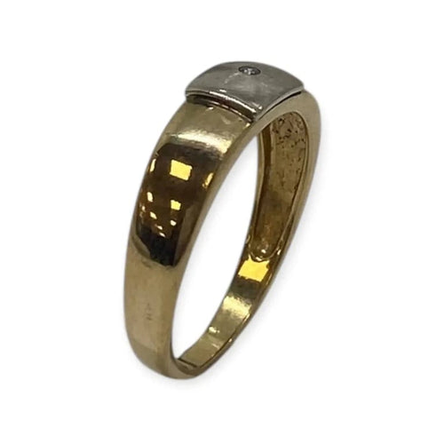 Bague 63 Bague deux ors en or blanc et or jaune 18K avec diamant 58 Facettes 330088312