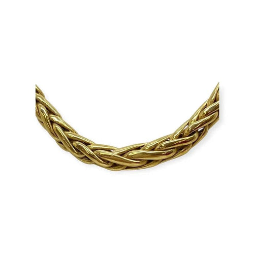 Collier Collier maille palmier en or jaune 750 58 Facettes 330088811