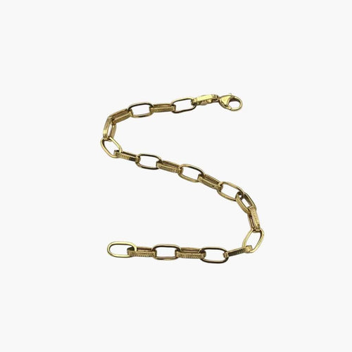 Bracelet Bracelet maille trombone en or jaune 18K 58 Facettes 149064432