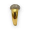 Bague 56 Bague boule pavée en or blanc et or jaune 18K avec diamants 58 Facettes 149063866
