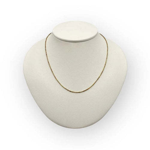 Collier Chaîne maille vénitienne 40 cm en or jaune 750 58 Facettes 149064869