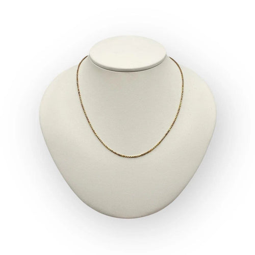 Collier Chaîne maille vénitienne 40 cm en or jaune 750 58 Facettes 149064869