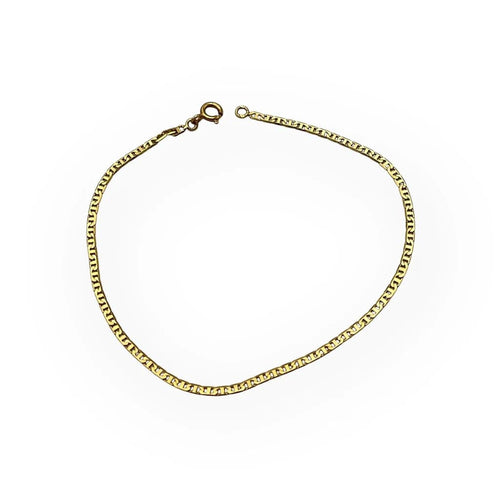 Collier Chaîne de cheville maille marine en or jaune 18k (750) 58 Facettes 149065150