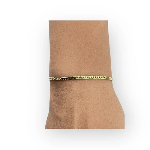 Collier Chaîne de cheville maille marine en or jaune 18k (750) 58 Facettes 149065150