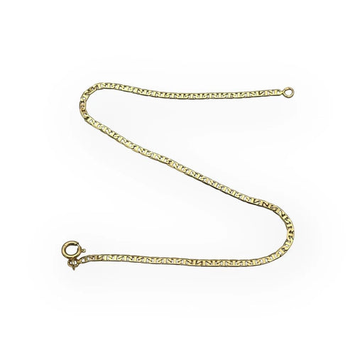 Collier Chaîne de cheville maille marine en or jaune 18k (750) 58 Facettes 149065150