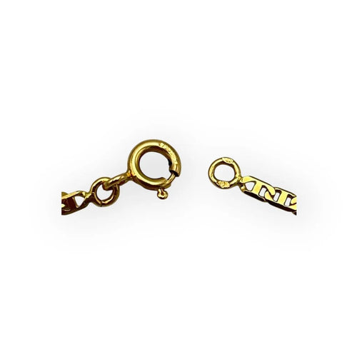 Collier Chaîne de cheville maille marine en or jaune 18k (750) 58 Facettes 149065150