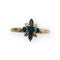 Bague 55 Bague marguerite en or jaune 750, saphirs et diamants 58 Facettes 149066025
