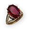 Bague 53 Bague en or jaune 18K avec pierre rouge 58 Facettes 149058569